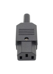 10pcs New Wholesale Price 10A 250V Black IEC C13 Female Plug Rewirable Power Connector 3 Pin AC Socket