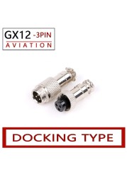 10 Sets 2/3/4/5/6/7 Pins GX12 Potting Docking Male and Female 12mm Circular Aviation Socket Plug Panel Wiring Connectors