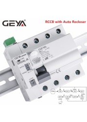 GEYA GRD9L-R RCCB التلقائي الذاتي إعادة جهاز قطاع دارة 2P 40A 30mA 100mA 300mA RCD الذكية قواطع التيار المتناوب