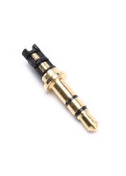 2pcs 3.5mm Stereo Headphone Plug Jack 3 4 Pole 3.5 Gold Plated 90 Degree Black Audio Plugs Jack Adapter Connector