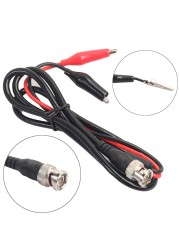 Multifunctional Combination Test Wire Cable BNC Male Plug to Dual Alligator Clip Oscilloscope Test Probe Lead Cable 1m for DSO138