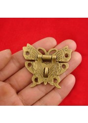 Beautiful Design Antique Bronze Hasp Latch Jewelry Wooden Box Cabinet Lock Buckle Locks Handle Hardware 50*43mm