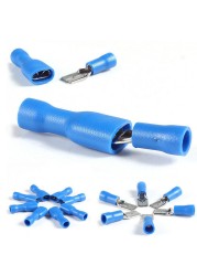 140PCS Assorted Spade Terminals Insulated Cable Connector Electrical Wire Assorted Crimp Butt Ring Fork Set Ring Lugs + Plier