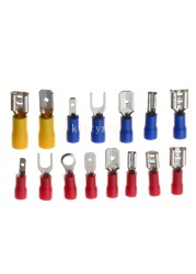 Insulated Box Male Female Spade Terminal Cable Connector Electrical Wire Crimp Butt Ring Fork Spade Lug Rolled Assortment Kit