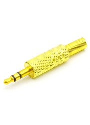 10pcs/lot Gold Plated 3.5mm Plug RCA Audio Connector RCA Audio Plug 3.5 Jack Stereo Headphone Double Track Headphone