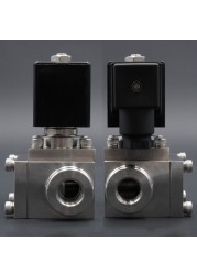 Normally Closed Solenoid Valve 304 Stainless Steel High Pressure Car Washer 0~300bar NC Water Valve 3/8"-1" NPT BSP 2 Way