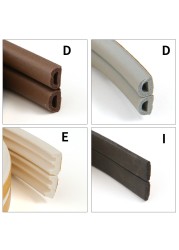 5M Window Door Seal Strap Window Gasket Self Adhesive Weatherstrip For House Window Door Foam Soundproof Collision Tape