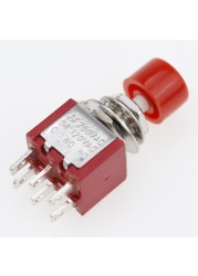 5pcs 6 Pin C-NO-NC 6mm Mini Momentary Automatic Return Push Button Switch 2A 250VAC/5A 120VAC Toggle Switches DS-622