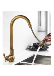 myquilfe antique brass pull down faucet swivel faucet countertop faucet bathroom hot and cold water mixers