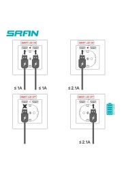 EU Power Socket,Socket With Usb Charging Port 2.1A 16A White Computer Board 86mm*86mm Russia Spain Wall Socket SRAN