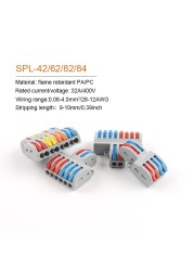 SPL Fast Wire Splitter 42/62/82/84 Wire Interconnect Connector Compact Push-In Connector Terminal Block With Operating Lever