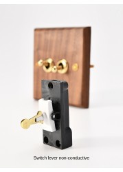 DepoGuye high quality retro American light switch socket, pure wood copper toggle switch panel, home and bed wall light switch