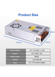 480W شاشة ديجيتال تحويل التيار الكهربائي 5V 12V 24V 36V 48V 60V 80V 120V 160V 220V 300V قابل للتعديل AC/DC تحويل LED SMPS