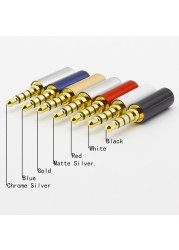 7pcs Copper Gold Plated 1/8" 3.5mm Male Mini Jack Plug soldering 4 pole plug Repair Headphone Cable Solder