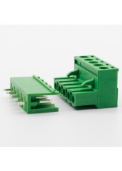 10 sets ht5.08 5pin Terminal plug type 300V 10A 5.08mm pitch connector pcb screw terminal block