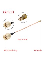 10pcs SMA to IPEX RG178 Cable SMA Male to uFL/u.FL/IPX/IPEX-1 Female Charger RF Coaxial Pigtail WIFI Antenna Extension Cable