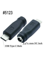 10pcs/lot DC 5.5*2.1mm Female Jack to 7.4*0.6/4.5*0.6/7.9*0.9/USB A/USB Type C/3P 4P AC Plug Laptop Notebook DC Power Adapter