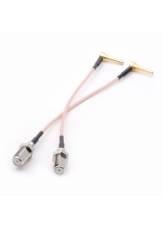 New RG316 Coaxila Cable Wholesale 15cm 6" for 3G Modem F Female Jack Switch MS156 Male Right Angle Pigtail Cable 10pcs