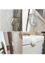 6pcs Transparent Wall Protector Door Handle Bumper Protective Plug Non-slip Sticker Self Adhesive Round Bumper Door Stop Muffler