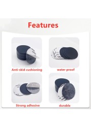 Round Silicone Rubber Gasket Black self-adhesive Seal washer Anti-skid Shock Absorption High Temperature Resistant furniture mat