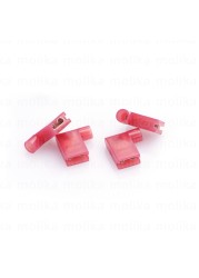 30/50/100PCS Nylon Flag Female Terminal Insulated 6.3mm Female Flag Spade Wire Connector Quick Crimp  Wire Connector Terminal