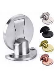 Toilet Stainless Steel Powerful Hardware Furniture Magnetic Practical Door Stopper Punch Free Holder Home