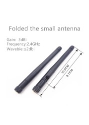 10pcs 2.4GHz 3dBi WiFi 2.4G antenna folded bluetooth wifi zigbee antenna + 10pcs SMA F to IPEX U.FL IPX feeder line