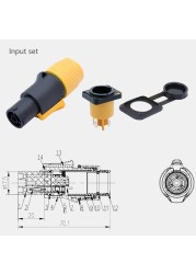 10pcs Waterproof Lock PowerCon Chassis Connectors NAC3MPX or NAC3MX-W NAC3FPX + Powercon True Connector NAC3FX-W