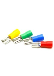 FDD5.5-250 Female Insulated Electrical Crimp Terminal for 12-10 AWG Connectors Wire Cable Connector 100pcs/pack FDD FDD5.5-250