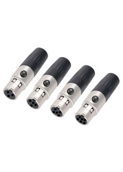 10pcs/lot Mini XLR 3Pin 4Pin 5Pin 6Pin Male Panel Chassis Socket Screw Mount Plug Small XLR Microphone MIC Audio Connector