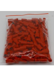 FDFD1.25-187 FDFD2-187 insulating Female Insulated Electrical Crimp Terminal Connectors 100PCS/Pack Cable Wire Connector FDFD