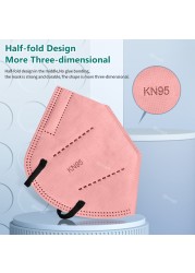 Kn95 certified mouth mask ffp2fan protective face mask safe healthy reusable mascarillas quiurgicas FPP2 gay