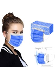 10-200pcs Adult Mouth Mask Disposable Face Mask Cherogical Mask 3 Layer Anti-Dust Mascarillas Quirojicas Gay Colors