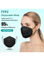 Respiratory Mask KN95 Face Mask FFP2 Mascarilla FPP2 homology ada 5 Ply FP2 Mascara Dust Face Mask FFP 2 Masque ffp2masque Adult