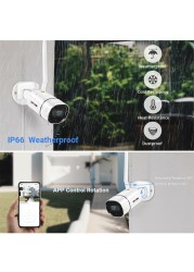 5MP WiFi Tilt IP Camera Outdoor Wi-Fi Wireless Video Surveillance Camera with Two-Way PTZ Audio1080P Camara CamHi