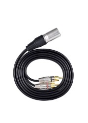 Rca Line Audio Line 2RCA إلى XLR كانون ذكر/أنثى مزدوجة لوتس إلى كانون كابل الصوت 0.3 متر ثلاثة النواة الأسلاك النحاسية العارية