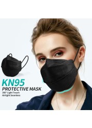 4D Mascarilla FPP2 هومولوكادا 4 طبقات قناع وجه واقي الجهاز التنفسي CE KN95 Mascarillas Negras قابلة لإعادة الاستخدام ffp2fan شهادة