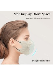 Disposable Protective Mask Morandi Black Masks 3D Adult 4 Ply 95% Filtration Mascarillas quiurgicas Homeopathic No Nose Bridge