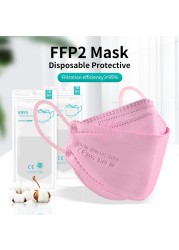 KN95 Fish Mask Mascarilla Mask FPP2 homology ada Spain CE FFP2 Reusable Masks Respiratory Mask FPP2 ffp2masque protection mask for adults