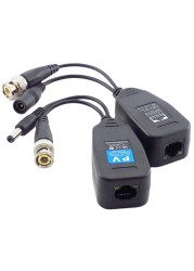 5 زوج (10 قطعة) السلبي CCTV اقناع BNC السلطة فيديو Balun الإرسال والاستقبال موصلات إلى RJ45 BNC ذكر ل CCTV كاميرا فيديو