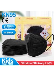 Children FFP2 Masks KN95 Mascarillas FPP2 Ninos ffp2neckids Masque Enfant 5 Layers Protective Face Mask Fit 9-12 Years