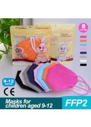 9-12 old CE ffp2 قناع للأطفال mascarillas fpp2 niños 5 طبقات أطفال KN95 أقنعة بنين بنات قناع الوجه ffp2fan Masque Enfant