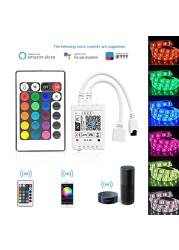 24 Keys LED RGB Controller DC12V IR Remote Control Dimmer for SMD 5050 RGB LED Strip Lights IR Remote Control Box with Battery