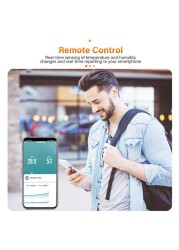 Tuya ZigBee Temperature Humidity Sensor Remote Control Smart Home App Control Works with Google Assistant Alexa