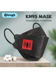 أقنعة أطفال ffp2 kn95 mascarillas fpp2 niños negra mascaras infantil descartaفيل ffp2 قناع أسود للأطفال kn95 معتمدة