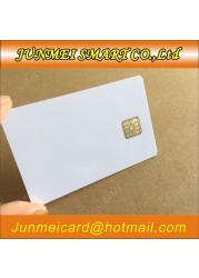 150pcs white contact SLE4428 chip large inkjet printable blank corporate pvc card with chip SLE5528