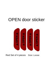 Car Reflective Stickers Safety Warning Stickers Open Door Wheel Eyebrow Rear Bumper Night Anti-scratch Decoration