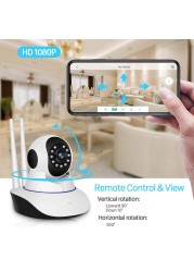 BESDER 3MP Dual Antanne Wireless IP Camera Smart WiFi IP Camera 360 Degree Home Panoramic Night Vision Webcam Cam