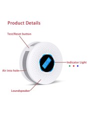 Home Security Protection Personal Alarm Carbon Monoxide Alarm Electrochemical Infrared Photoelectric Smoke Detector