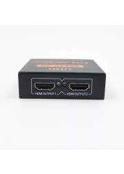 New Compatible HDMI Splitter 4k Full HD 1080p Video HDMI Converter Compatible 1X2 1X4 Split 1 in 2 Out for HDTV DVD